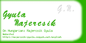 gyula majercsik business card